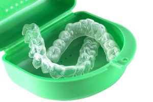 orthodontic retainers inside retainer case