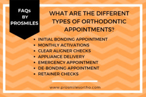 different types of orthodontic appointments