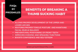 graphic demonstrating benefits of breaking a thumb sucking habit
